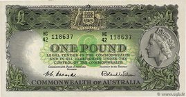 Country : AUSTRALIA 
Face Value : 1 Pound 
Date : (1953-1960) 
Period/Province/Bank : Commonwealth Bank of Australia 
Catalogue reference : P.30a ...