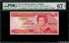 Country : CARIBBEAN 
Face Value : 1 Dollar 
Date : (1985-1988) 
Period/Province/Bank : Eastern Caribbean Central Bank 
Department : Antigua 
Cata...