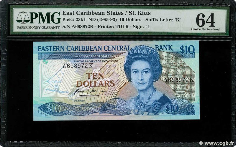 Country : CARIBBEAN 
Face Value : 10 Dollars 
Date : (1985-1993) 
Period/Prov...