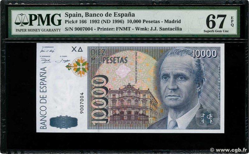 Country : SPAIN 
Face Value : 10000 Pesetas 
Date : 12 octobre 1992 
Period/P...