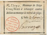 Country : FRANCE 
Face Value : 5 Sols 
Date : (12 mai 1793) 
Period/Province/Bank : Assignats 
Catalogue reference : Kol.024 
Alphabet - signatur...