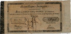 Country : FRANCE 
Face Value : 25 Francs 
Date : 18 avril 1800 
Period/Province/Bank : Assignats 
Catalogue reference : Laf.219 
Additional refer...