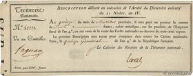 Country : FRANCE 
Face Value : 100 Francs 
Date : 11 janvier 1796 
Period/Province/Bank : Documents et Précurseurs 
Catalogue reference : Laf.192 ...