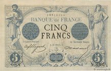 Country : FRANCE 
Face Value : 5 Francs NOIR 
Date : 15 janvier 1874 
Period/Province/Bank : Banque de France, XXe siècle 
Catalogue reference : F...