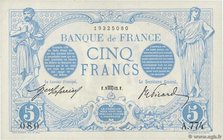 Country : FRANCE 
Face Value : 5 Francs BLEU 
Date : 09 août 1912 
Period/Province/Bank : Banque de France, XXe siècle 
Catalogue reference : F.02...