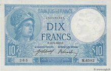 Country : FRANCE 
Face Value : 10 Francs MINERVE 
Date : 13 septembre 1918 
Period/Province/Bank : Banque de France, XXe siècle 
Catalogue referen...
