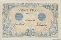 Country : FRANCE 
Face Value : 20 Francs BLEU 
Date : 14 janvier 1913 
Period/Province/Bank : Banque de France, XXe siècle 
Catalogue reference : ...