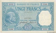 Country : FRANCE 
Face Value : 20 Francs BAYARD Numéro spécial 
Date : 16 août 1916 
Period/Province/Bank : Banque de France, XXe siècle 
Catalogu...