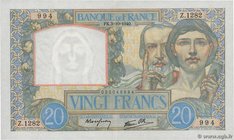 Country : FRANCE 
Face Value : 20 Francs TRAVAIL ET SCIENCE 
Date : 03 octobre 1940 
Period/Province/Bank : Banque de France, XXe siècle 
Catalogu...