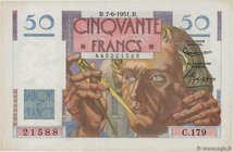 Country : FRANCE 
Face Value : 50 Francs LE VERRIER 
Date : 07 juin 1951 
Period/Province/Bank : Banque de France, XXe siècle 
Catalogue reference...