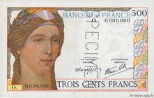Country : FRANCE 
Face Value : 300 Francs Spécimen 
Date : (1938) 
Period/Province/Bank : Banque de France, XXe siècle 
Catalogue reference : F.29...
