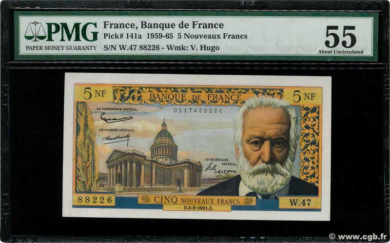 Country : FRANCE 
Face Value : 5 Nouveaux Francs VICTOR HUGO 
Date : 02 févrie...