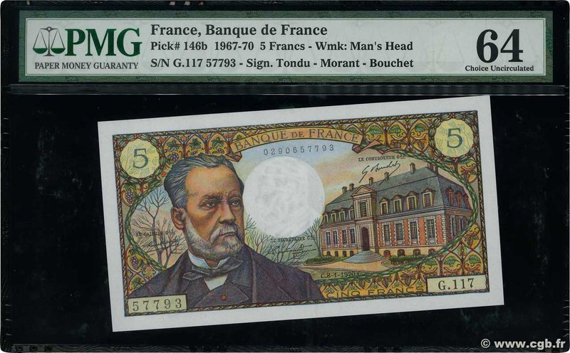 Country : FRANCE 
Face Value : 5 Francs PASTEUR 
Date : 08 janvier 1970 
Peri...