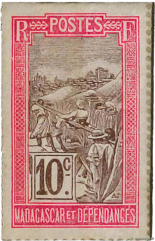 Country : MADAGASCAR 
Face Value : 10 Centimes 
Date : (1916) 
Period/Provinc...