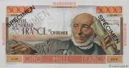 Country : MARTINIQUE 
Face Value : 5000 Francs Schoelcher Spécimen 
Date : (1946) 
Period/Province/Bank : Caisse Centrale de la France d'Outre-Mer ...
