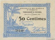Country : NEW CALEDONIA 
Face Value : 50 Centimes 
Date : 13 janvier 1919 
Period/Province/Bank : Trésorerie de Nouméa 
Catalogue reference : P.33...