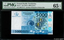 Country : POLYNESIA, FRENCH OVERSEAS TERRITORIES 
Face Value : 5000 Francs CFP 
Date : 2014 
Period/Province/Bank : Institut d'Émission d'Outre-Mer...