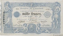 Country : TUNISIA 
Face Value : 1000 Francs 
Date : 16 avril 1924 
Period/Province/Bank : Banque de l'Algérie 
Catalogue reference : P.7b 
Additi...