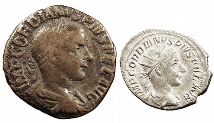 IMPERIO ROMANO. GORDIANO III. GORDIANO III. Lote de 2 monedas. Antoniniano Cy.30...