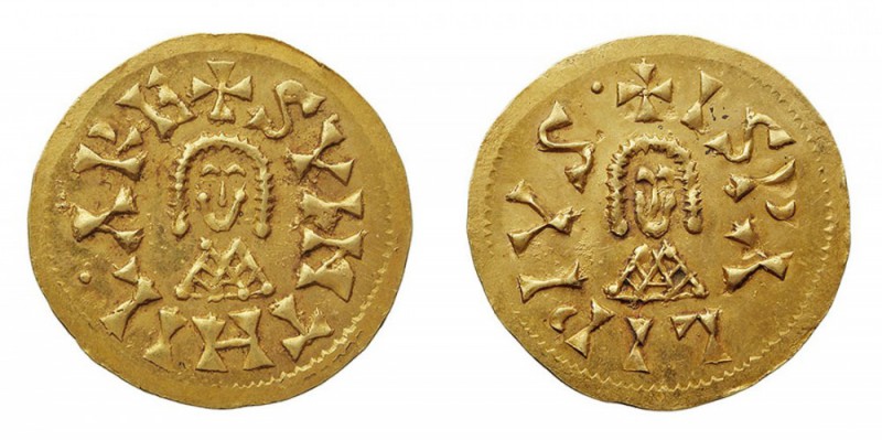 MONEDAS VISIGODAS. SUINTILA. SUINTILA. Tremis. AV. ISPALI. A/Busto de frente, al...