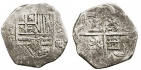 MONARQUÍA ESPAÑOLA. FELIPE II. FELIPE II. 4 Reales. AR. Segovia I. (16)93. 13,54 g. CAL.361. Rara. BC.