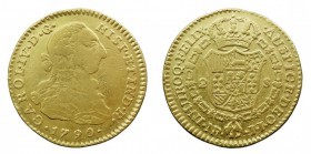 MONARQUÍA ESPAÑOLA. CARLOS IV. CARLOS IV. 2 Escudos. AV. Nuevo Reino JJ. 1790. 6,69 g. CAL.408. MBC-.