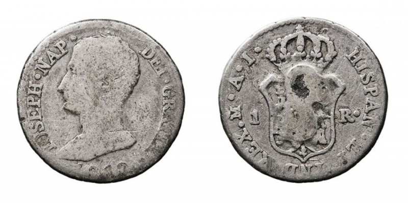MONARQUÍA ESPAÑOLA. JOSÉ NAPOLEÓN. JOSÉ NAPOLEÓN. Real. AR. Madrid AI. 1812. 1,4...