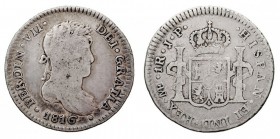 MONARQUÍA ESPAÑOLA. FERNANDO VII. FERNANDO VII. Real. AR. Lima JP. 1816. 3,52 g. CAL.1135. BC+.
