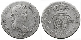 MONARQUÍA ESPAÑOLA. FERNANDO VII. FERNANDO VII. 1/2 Real. AR. Madrid GJ. 1820. 1,46 g. CAL.1320. Rayita en anv., si no MBC-.