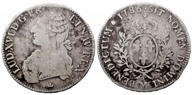 MONEDAS EXTRANJERAS. FRANCIA. FRANCIA. LUIS XVI. Ecu. AR. Toulouse. 1786 M. 28,68 g. DAV.1333. BC+/MBC-.