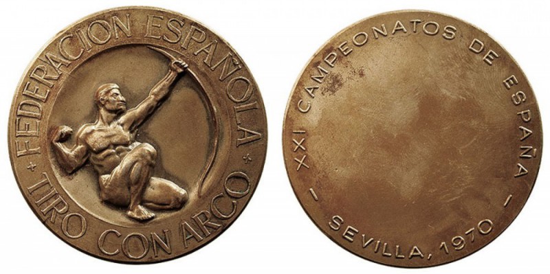 MEDALLAS. AE-50. Federación Española Tiro con arco, Sevilla 1970. EBC-.