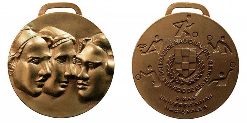 MEDALLAS. AE-65. Delegación Nacional del S.E.U. EBC.