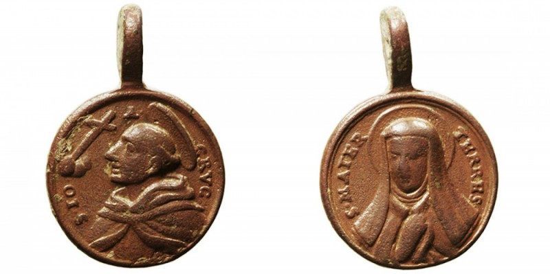 MEDALLAS. RELIGIOSAS. RELIGIOSAS. AE-17. San Juan de la Cruz y Madre Teresa. Red...