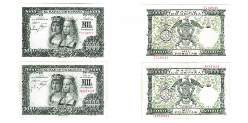 BILLETES. ESTADO ESPAÑOL, BANCO DE ESPAÑA. ESTADO ESPAÑOL, BANCO DE ESPAÑA. 1000...