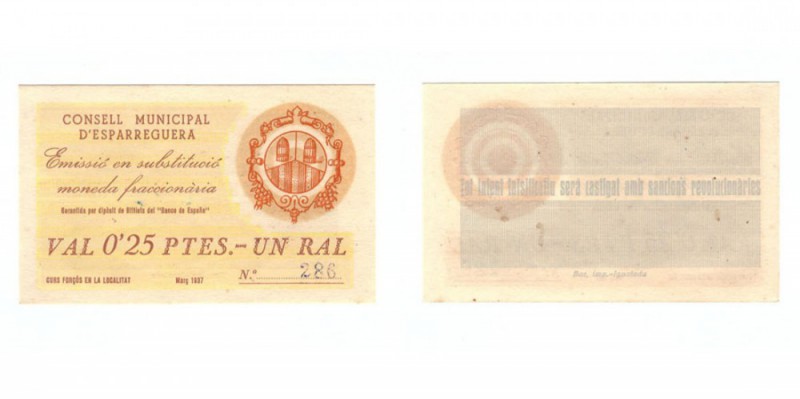 BILLETES. BILLETES LOCALES. BILLETES LOCALES. Esparraguera (Barcelona), C.M. 25 ...