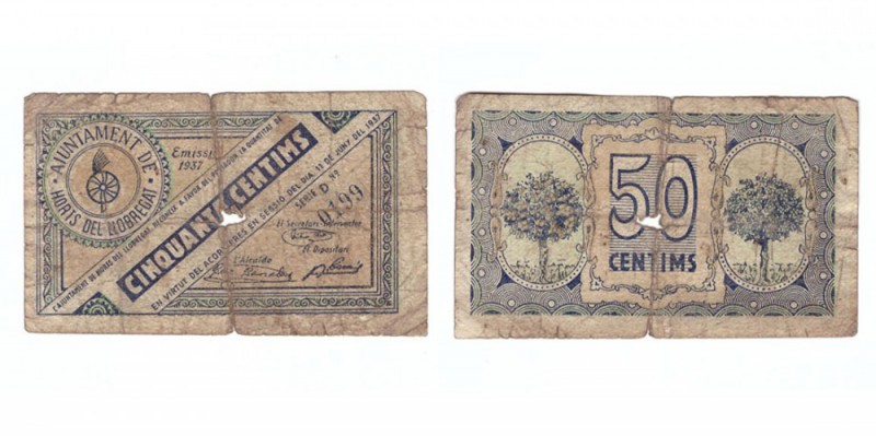 BILLETES. BILLETES LOCALES. BILLETES LOCALES. Horts del Llobregat (Barcelona), A...