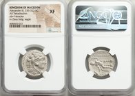 MACEDONIAN KINGDOM. Alexander III the Great (336-323 BC). AR tetradrachm (23mm, 9h). NGC XF. Lifetime or early posthumous issue of Tyre, by Laomedon, ...