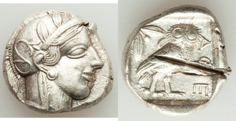 ATTICA. Athens. Ca. 440-404 BC. AR tetradrachm (25mm, 17.15 gm, 7h). XF, test cu...