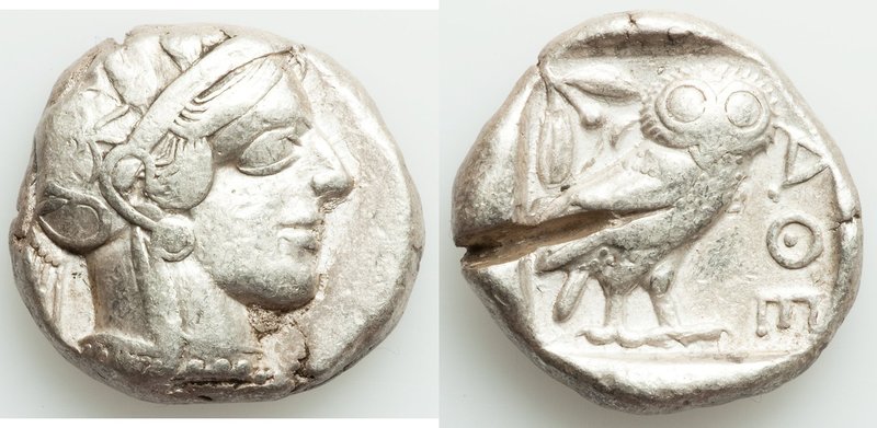 ATTICA. Athens. Ca. 440-404 BC. AR tetradrachm (24mm, 17.16 gm, 5h). VF, test cu...