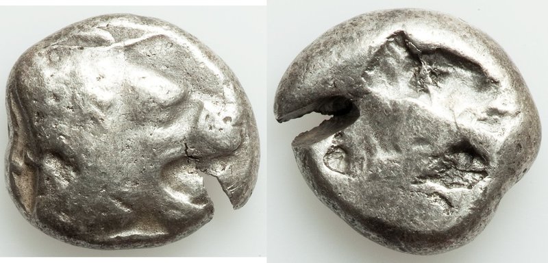 CARIA. Mylasa (?). Ca. 520-490 BC. AR stater (20mm, 10.58 gm). Fine, test cut. U...