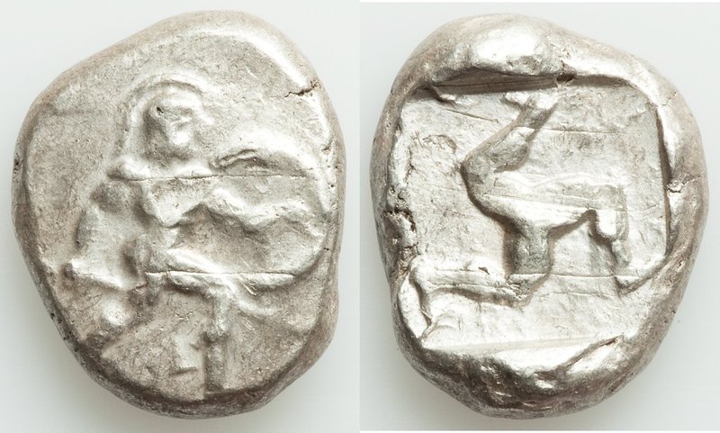 PAMPHYLIA. Aspendus. Ca. mid-5th century BC. AR stater (22mm, 10.63 gm, 12h). Fi...