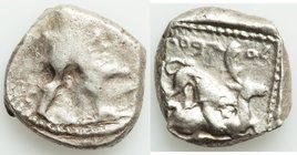 CYPRUS. Citium. Azbaal (ca. 449-425 BC). AR stater (22mm, 11.14 gm, 8h). Fine. Heracles advancing right, wearing lion skin around shoulders, brandishi...