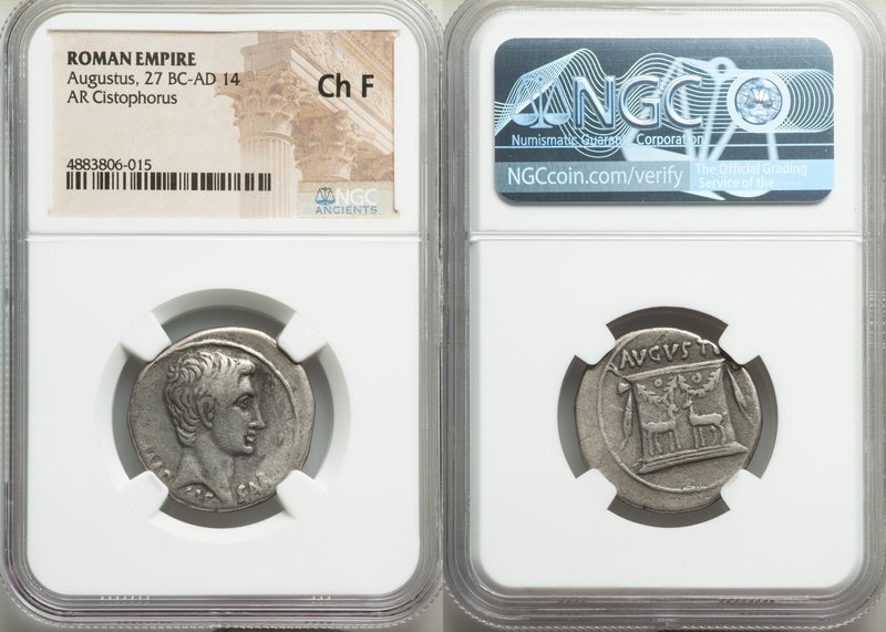 Augustus (27 BC-AD 14). AR cistophorus. NGC Choice Fine. Ephesus, ca. 24-20 BC. ...