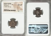 Hadrian (AD 117-138). AR denarius (18mm, 6h). NGC Choice VF. Rome, AD 134-138. HADRIANVS-AVG COS III P P, bare head of Hadrian right / A-S-IA, Asia st...