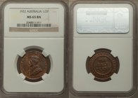 George V 1/2 Penny 1922-(sy) MS65 Brown NGC, Sydney mint, KM22.

HID09801242017