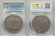 Hsüan-t'ung Dollar Year 3 (1911) XF Detail (Chop Mark) PCGS, KM-Y31. L&M-37. Without dot and flame variety. Golden-gray toned.

HID09801242017