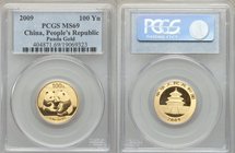 People's Republic gold Panda 100 Yuan (1/4 oz) 2009 MS69 PCGS, KM1890.

HID09801242017