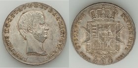 Tuscany. Leopold II Quattro (4 Fiorini) 1856-PISIS XF, Pisa mint, KM-C75b. 41mm. 27.27gm. Golden brown toning with traces of luster trying to be notic...