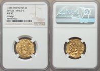 Philip II gold Cob 2 Escudos ND (1556-1598) S-D AU50 NGC, Seville mint, Fr-168. 23mm. 6.64gm. 

HID09801242017