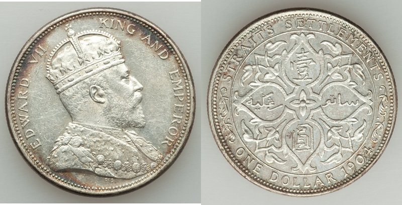 British Colony. Edward VII Dollar 1904-B AU, Bombay mint, KM25. 37.1mm. 26.97gm....